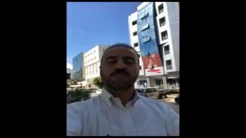 كلمة رئيس المكتب الإعلامي أمام مبنى إذاعة موزاييك